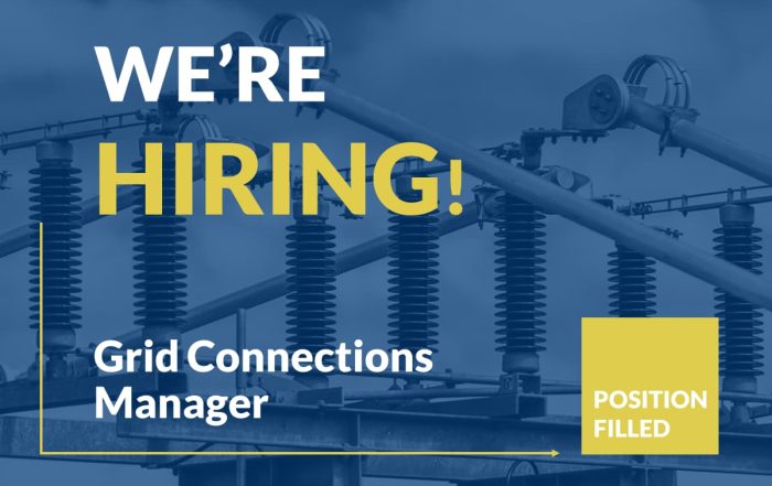 We're hiring - Grid Connections Manager