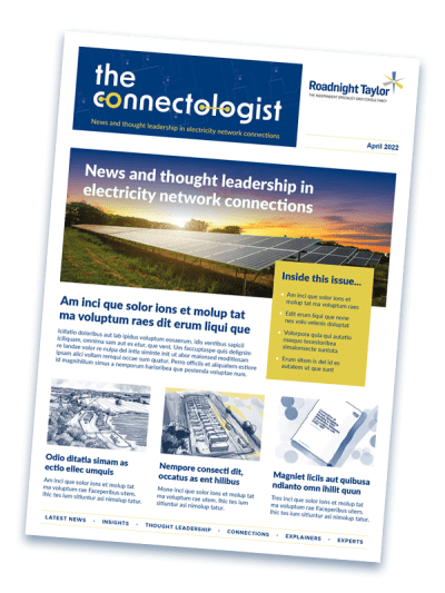 the Connectologist newsletter mock up
