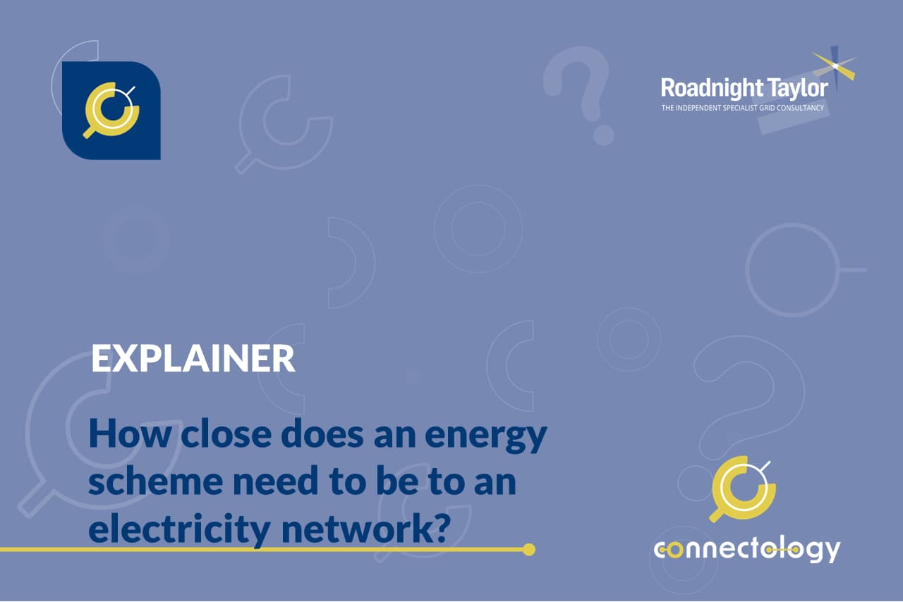 How close does an energy scheme need to be to an electricity network?