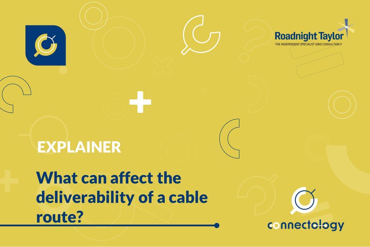 What can affect the deliverability of a cable route?