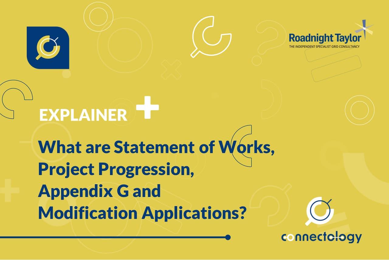 What are statement of works, project progression, appendix g and modifcation applications
